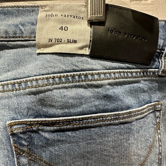 JOHN VARVATOS JEANS CLOUD BLUE SZ 40 NEW NWT REG $218 JV702 J702 BRENT WASH SLIM - Picture 5 of 6